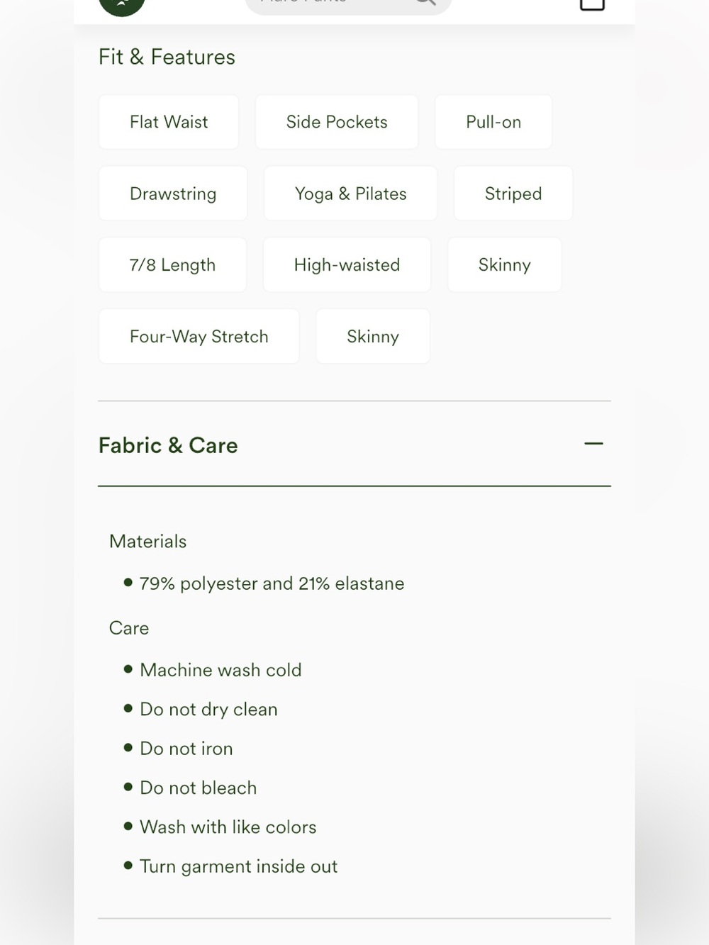HALARA Dark Green Striped High-Waist Leggings - Picture 5 of 9